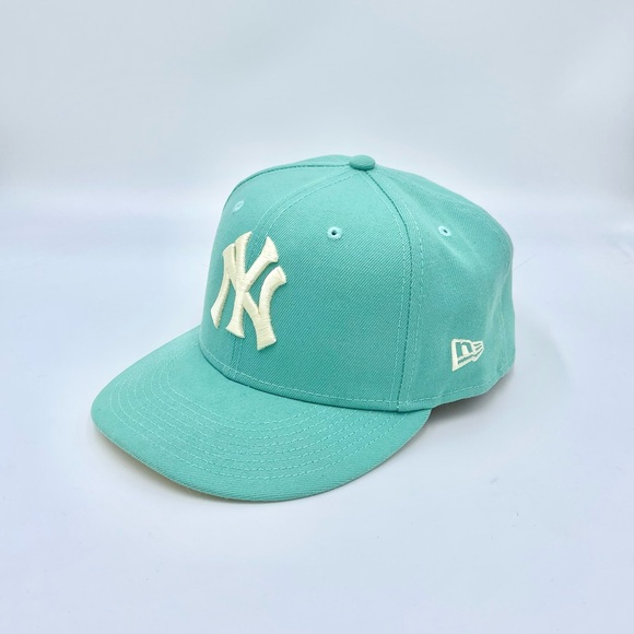 New Era New York Yankees 1977 All Star Patch Mint Green Hat Size 7 5/8 Yellow UV - Picture 7 of 16